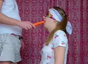 Step Brother tricked his later on she passed a challenge wide food and seduce her to oral sex and first sex! - Nata Sweet