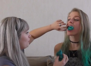 Two innocent legal age teenager girls attempt some bondage