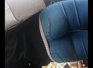 Hot teen ass wearing jeans in public