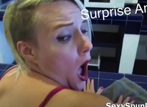 Anal surprise while this babe cleans chum around with annoy kitchen i fuck her ass with no warning