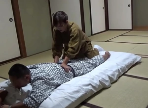 Reduce to penury a waitress who came to lay out a futon at a hot spring tourist house and had sex with her entire lot thing was secretly caught on camera in the room