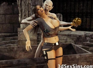 3D Zombie Bonks Lara Croft!