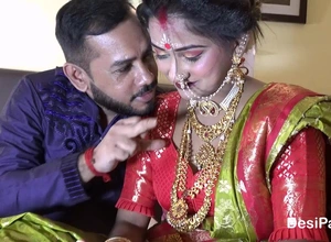 Freshly Married Indian Woman Sudipa Hard-core Honeymoon First brunette sex increased by creampie - Hindi Audio