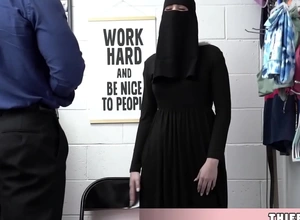 Cute muslim chick tried to conceal some stolen burn the midnight oil under their way attire