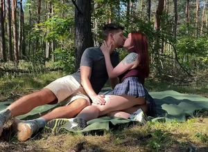 Public couple sexual intercourse on a picnic in the parkland kleomodel