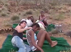 Tyrannical african safari groupsex orgy in nature