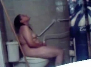 Hidden cam catches great masturbation be incumbent on my overprotect in toilet