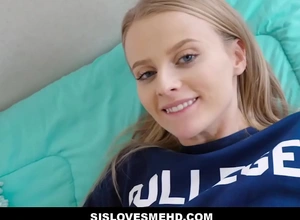 Blonde Tiny Legal age teenager Stepsister Paris White Punished Overwrought Stepbrother For Wearing His College Shirt POV
