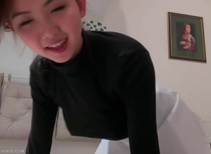 Gorgeous Oriental teen blowjob