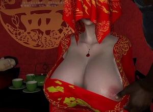 3D big boobs Chinese wife cheating with big cock and got orgasm