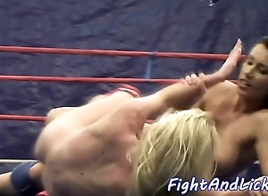 Lesbian minority wrestling and pussylicking
