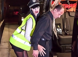 Halloween fellow-feeling a amour on touching british cosset jasmine jae clothed as A dominion skirt